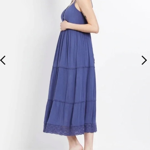 MOTHERHOOD maternity maxi dress in blue size S - Picture 5 of 13